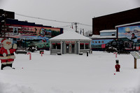 01-10-2014  Santa's House on Frankfort Square with lots of snow